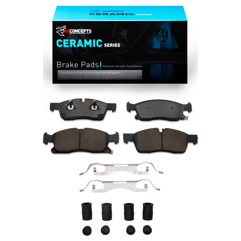 Dodge Durango Ceramic Brake Pads - Front - R1 Concepts - R1 Ceramic Pads & Hardware Kit - `11-`22